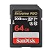 SanDisk Extreme PRO SDXC UHS-I Speicherkarte 64 GB (V30, Übertragungsgeschwindigkeit 200 MB/s, U3, 4K UHD Videos, SanDisk QuickFlow-Technologie, temperaturbeständig)